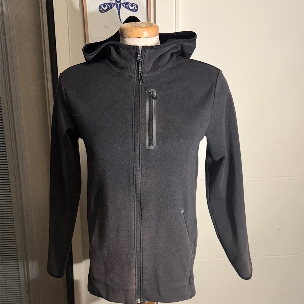 Muted Active Black Hooded zip up